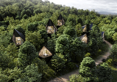 [BST] Những mẫu thiết kế Resort siêu độc lạ trên địa hình rừng, đồi, núi...