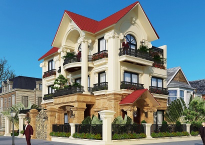 Top 5 mẫu biệt thự mái thái 3 tầng chuẩn phong thủy