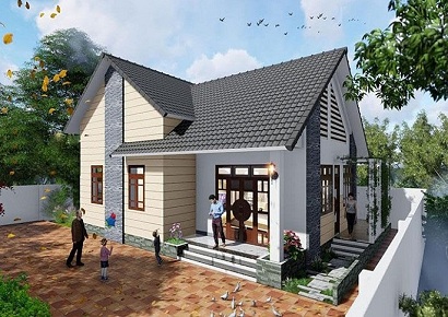 Mẫu nhà cấp 4 3 phòng ngủ 300 triệu năm 2021