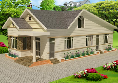 9+ Mẫu nhà cấp 4 mái thái 3 phòng ngủ đẹp nhất hiện nay