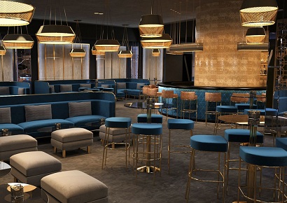 Mẫu thiết kế nội thất quầy Bar chuyên nghiệp trong khách sạn 4 - 5 sao