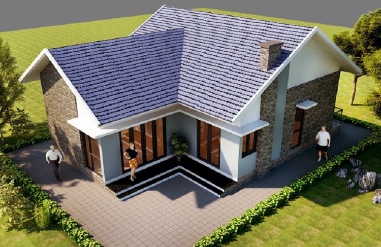 Mẫu thiết kế nhà cấp 4 mái thái đẹp, giá rẻ 2023 | N&N Home