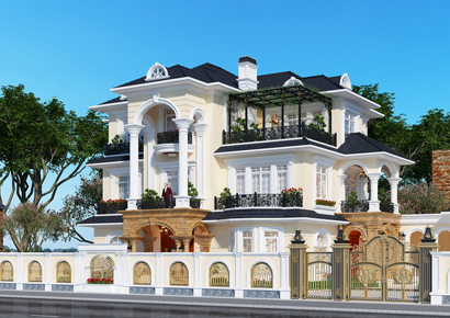 Top 6 mẫu biệt thự 3 tầng tân cổ điển tìm kiếm nhiều 2021