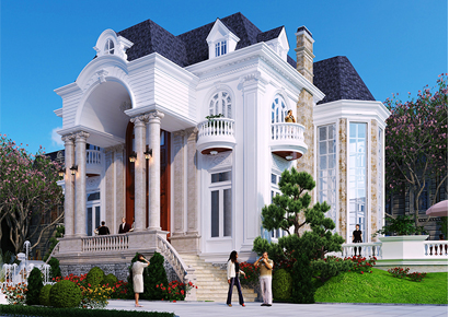 Top 7 Mẫu biệt thự mini 2 tầng tân cổ điển tìm kiếm nhiều năm 2021