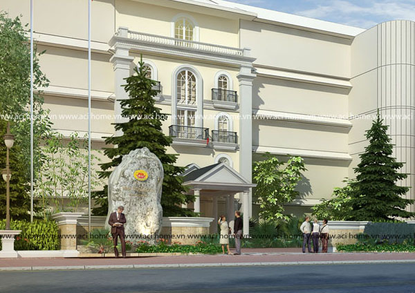 Thiết kế khách sạn tân cổ điển Pháp tại Bắc Giang