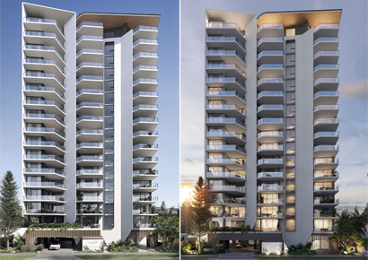 Thiết kế khách sạn hiện đại 17 tầng có ban công view biển - Sunrise Beach Hotel