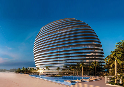 Thiết kế khách sạn hiện đại 20 tầng với kiến trúc vỏ ốc siêu độc - Seashell Hotel