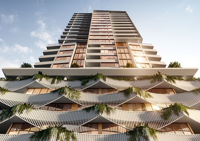 Thiết kế khách sạn hiện đại sang trọng cao 20 tầng có hồ bơi sân thượng - Radiant Hotel