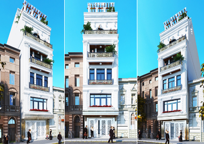 Thiết kế nhà phố kiểu Pháp 5 m mặt tiền đẹp diễm lệ tại Ninh Hiệp - Gia Lâm