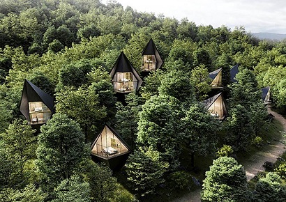 Mẫu thiết kế Resort siêu độc đáo giữa rừng cây xanh -Dewdrop Resort