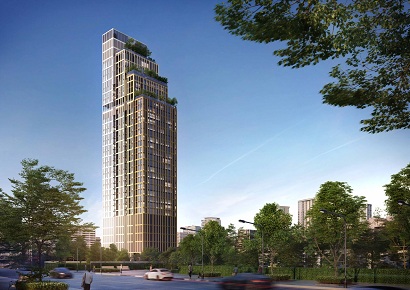 Kiến trúc tổ hợp tòa nhà hỗn hợp văn phòng kết hợp căn hộ 36 tầng - Quality Building