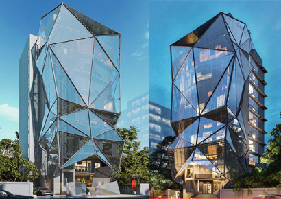 Dự án tòa nhà văn phòng hiện đại 11 tầng độc đáo - The Mask Building