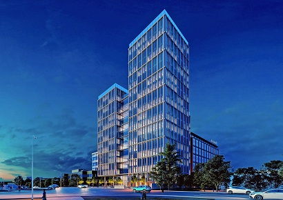 Thiết kế tòa nhà cao ốc văn phòng hiện đại 20 tầng nổi bật giữa lòng thành phồ - Skyline Tower