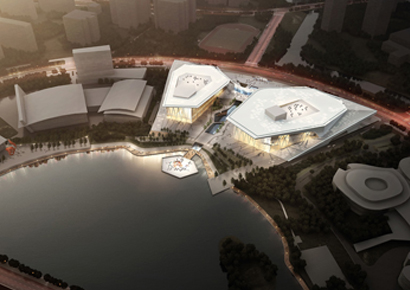Ý tưởng thiết kế trung tâm triển lãm văn hóa nghệ thuật bên hồ rộng 2 hecta - Lakeside Pavilion