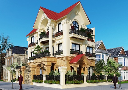 Top 10 mẫu biệt thự 2 tầng mái Thái đẹp chi phí xây khoảng 1,5 tỷ