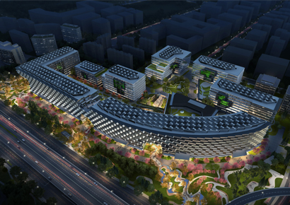 Ý tưởng kiến trúc khu đô thị cao tầng và trung tâm thương mại hiện đại giữa thành phố