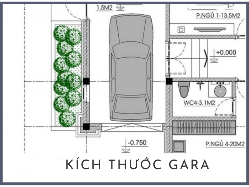 Cách tính kích thước gara ô tô và những lưu ý cần thiết