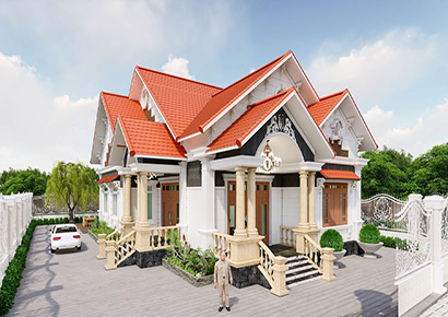 Top mẫu nhà biệt thự 1 tầng mái thái đẹp yêu thích năm 2022