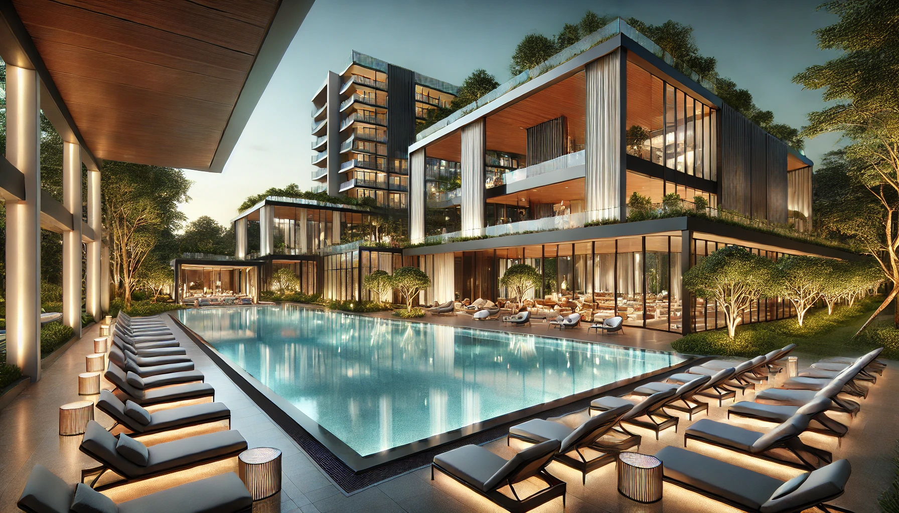 Thiết kế hồ bơi trong clubhouse – Điểm nhấn đẳng cấp