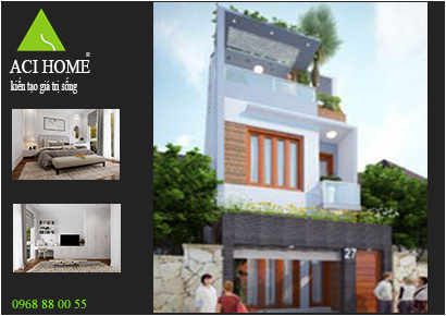 Thiết kế nhà phố 3 tầng hiện đại trên mặt bằng 80m2