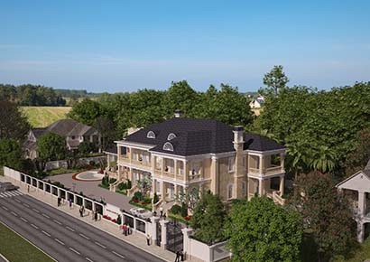 Thiết kế biệt thự 2 tầng kiểu Pháp đẹp ngỡ ngàng