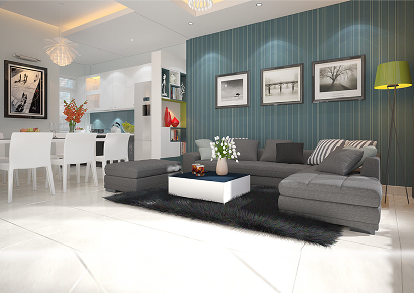 Nội thất nhà phố hiện đại sang trọng với gam màu nhẹ