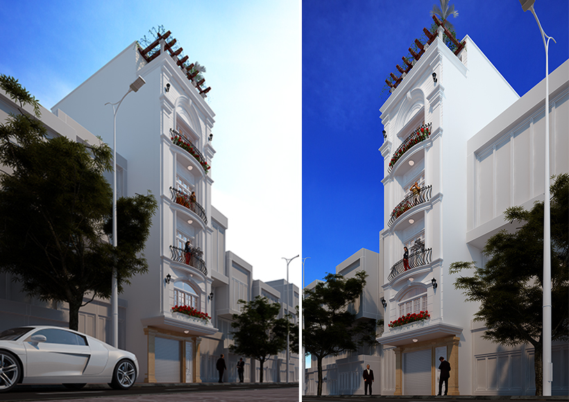 Nhà phố đẹp, nội thất sang trọng và hiện đại theo phong cách Pháp