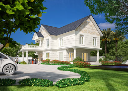 Biệt thự tân cổ điển Pháp 2 tầng tại Sài Gòn