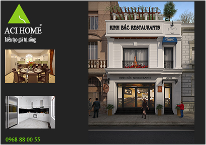 Thiết kế nhà hàng mini kiểu Pháp sang trọng