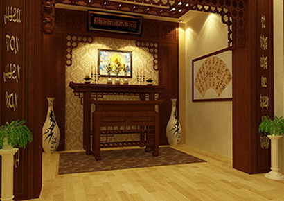 Thiết kế phòng thờ cúng hợp phong thủy