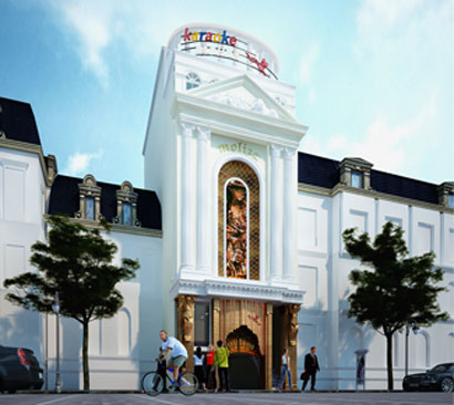 Thiết kế quán karaoke 7 tầng kiểu Pháp