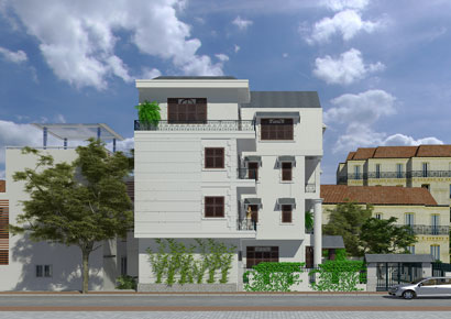 Thiết kế biệt thự hiện đại 3 tầng kiểu Châu Âu