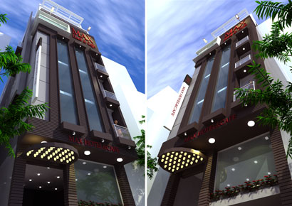 Thiết kế khách sạn mini 7 tầng hiện đại