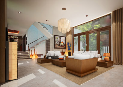 Thiết kế nội thất biệt thự hiện đại Xanh Villa