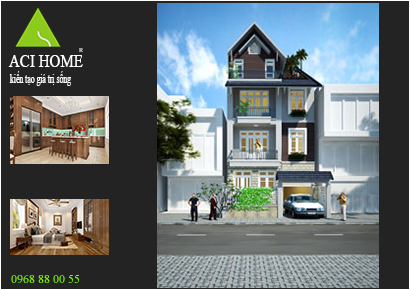 Thiết kế biệt thự phố 3,5 tầng tại Nghệ An