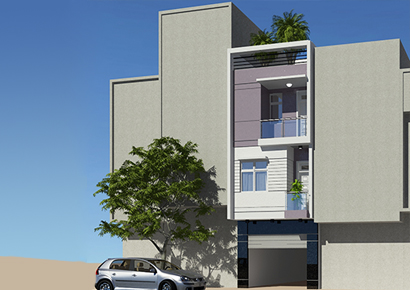 Thiết kế nhà ống 3 tầng phong cách hiện đại