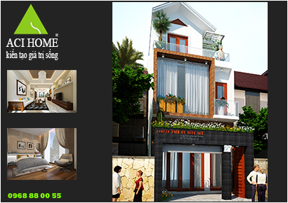 Thiết kế nhà phố 3 tầng sang trọng tại Thái Bình