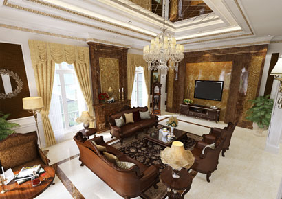 Mẫu thiết kế nội thất cổ điển sang trọng biệt thự 3,5 tầng tại Sài Gòn