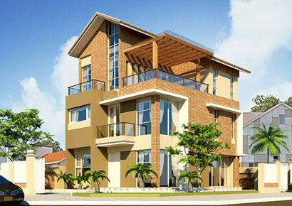 Thiết kế biệt thự hiện đại 3,5 tầng tại Phú Thọ Thiết kế biệt thự hiện đại 3,5 tầng tại Phú Thọ