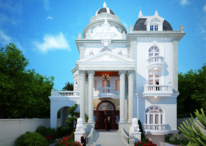 Mãn nhãn với mẫu thiết kế biệt thự cổ điển Pháp