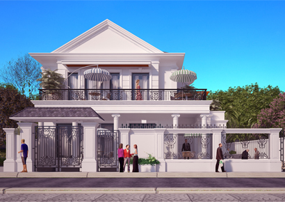 Biệt thự 2 tầng kiểu Pháp xinh xắn ở Hà Tĩnh