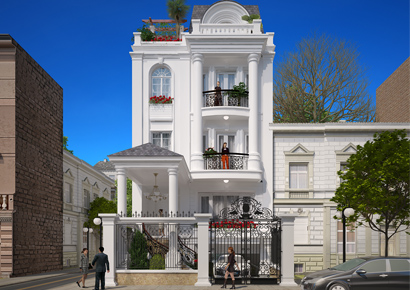 Sửa chữa nhà cũ thành biệt thự phố kiểu Pháp