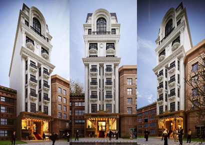 Thiết kế khách sạn mini mặt tiền 9m theo phong cách cổ điển