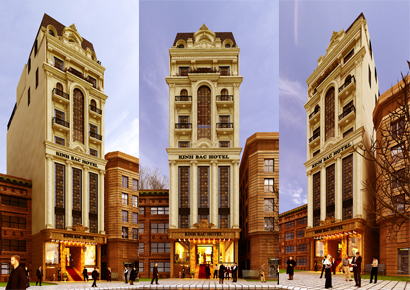 Mẫu thiết kế khách sạn cổ điển mini - Kinh Bắc Hotel