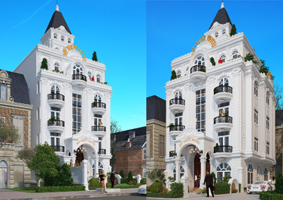 Thiết kế cải tạo khách sạn cổ điển Pháp tại Hải Phòng