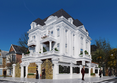 Biệt thự kiểu Pháp 3,5 tầng sang trọng tại Hải Phòng với thiết kế hoàn mỹ