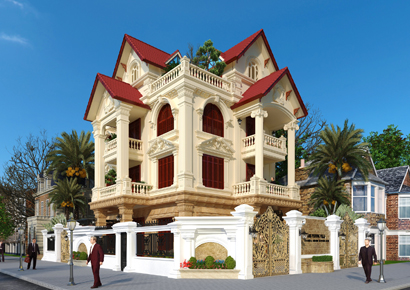 Mẫu biệt thự kiểu Pháp mang phong cách hoàng gia tại Bắc Từ Liêm - Hà Nội