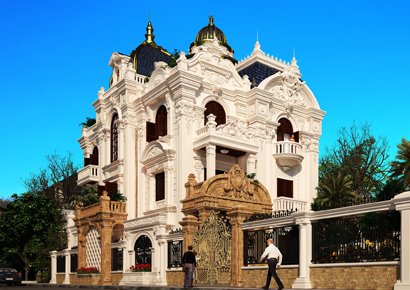 Một số thiết kế biệt thự kiểu Pháp đẹp mãi với thời gian