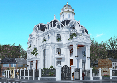 Thiết kế biệt thự kiểu Pháp vừa độc vừa sang tại Bình Dương