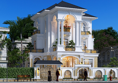 Biệt thự kiểu Pháp 3 tầng tại Lạng Sơn là kết tinh của vẻ đẹp hoàn mỹ